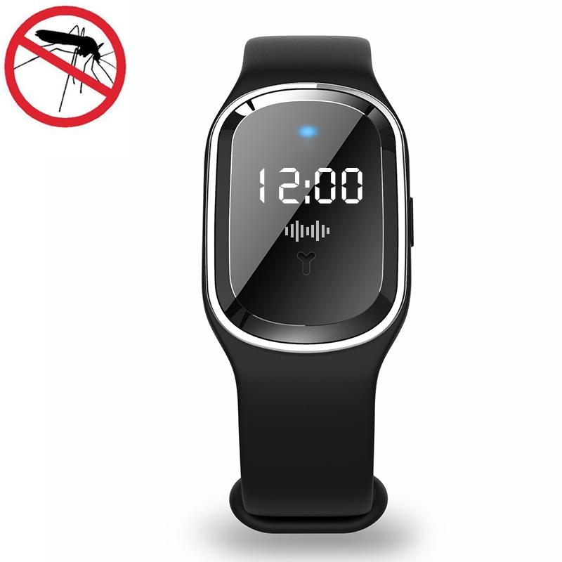 Ultrasonic Mosquito Repellent Bracelet Rechargeable Outdoor Bug Protection Band