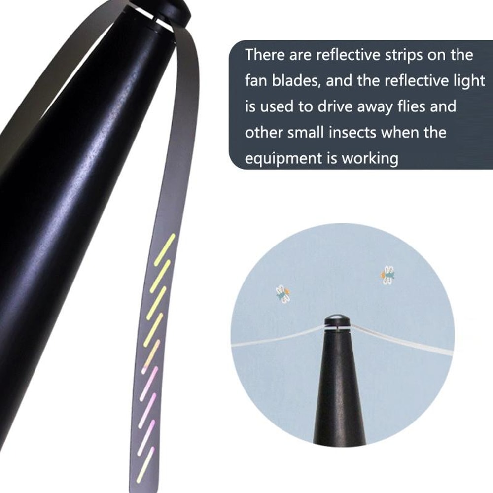 Outdoor Fly Repellent Fan For Tables Portable Mosquito Repellent Fan With Safe Reflective Blades 2