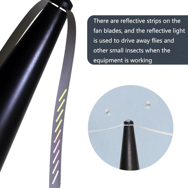 Outdoor Fly Repellent Fan For Tables Portable Mosquito Repellent Fan With Safe Reflective Blades 2