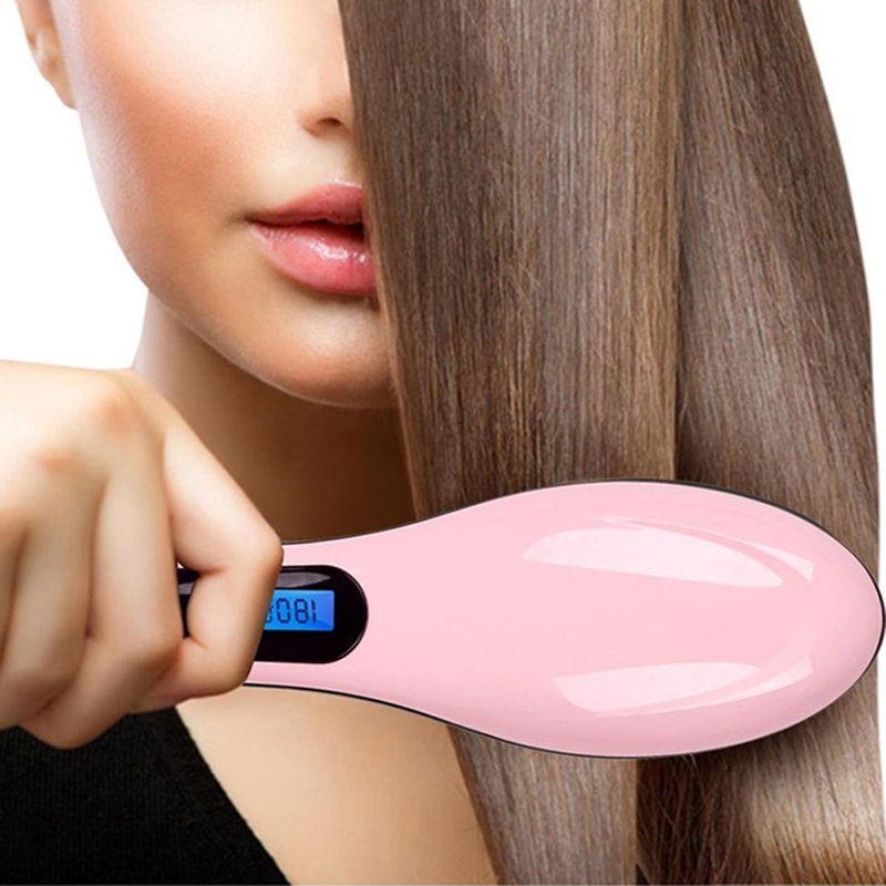Hair Straightener Comb With LCD Heat Display For Fast Smooth Styling 1