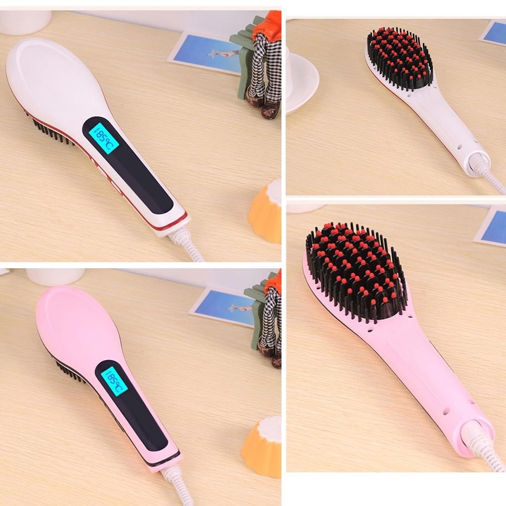 Hair Straightener Comb With LCD Heat Display For Fast Smooth Styling 4