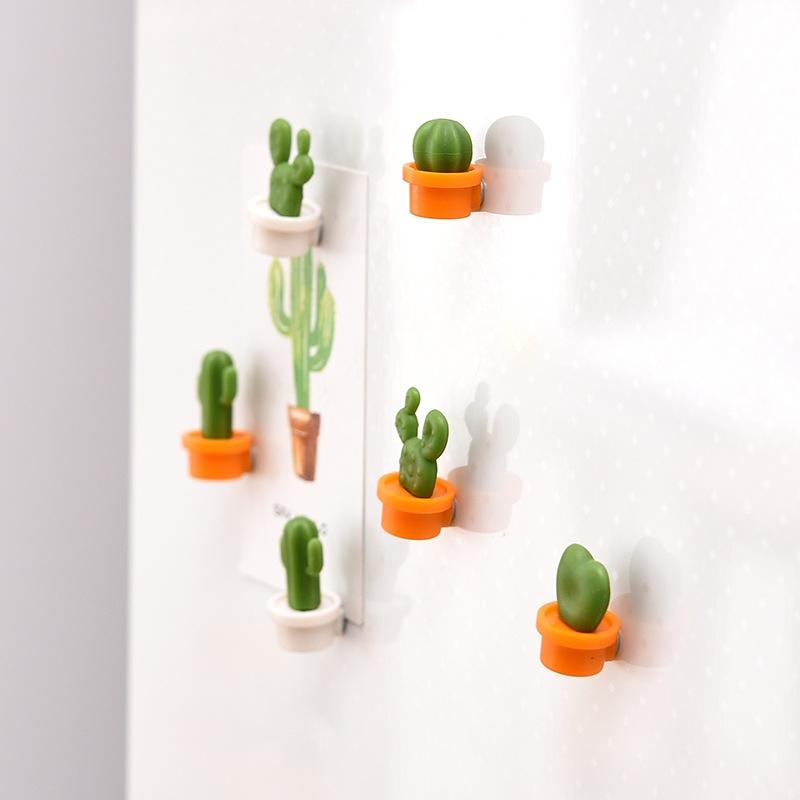 Cute Cactus Fridge Magnets Set For Notes Decor Kitchen Organization 5