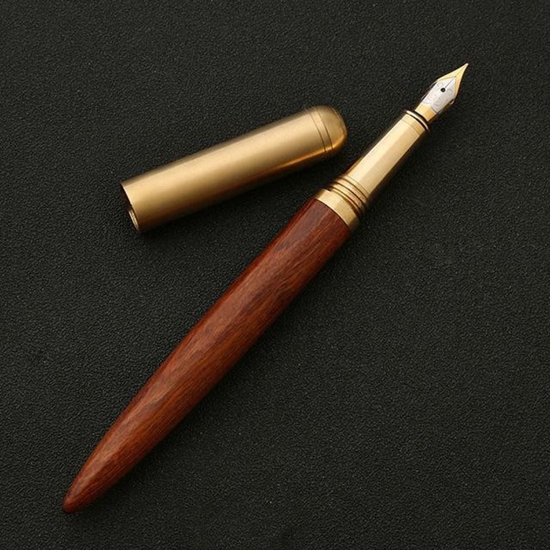 Luxury Wooden Fountain Pen 07mm Elegant Writing Pen For Office School Gift Giving 6