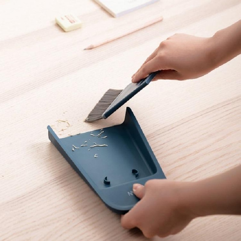 Dual Brush Mini Dustpan Set For Desktop Kitchen Cleaning 2