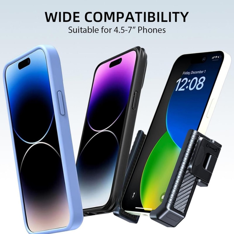 Carbon Fiber Bike & Scooter Phone Holder with 360° Rotation for 4.7–7 Inch Smartphones