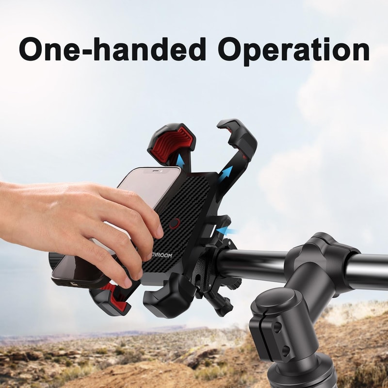 Bike Phone Mount With Secure Lock For 477 Inch Smartphones 2