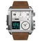 Men Multifunctional Digital Watch With Leather Strap And Waterproof Square Dial 12