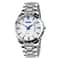Waterproof Quartz Watch for Men with Luminous Dial & Stainless Steel Strap