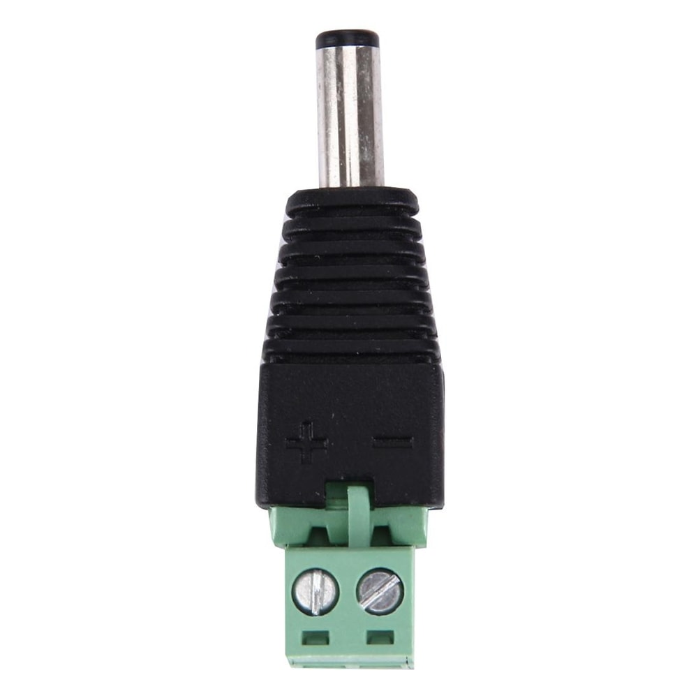 5PCS DC Power Connector 5.5x2.1mm Male Plug for CCTV Cameras & Security Systems