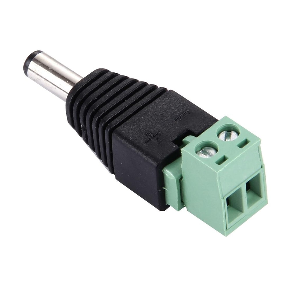 5PCS DC Power Connector 5.5x2.1mm Male Plug for CCTV Cameras & Security Systems