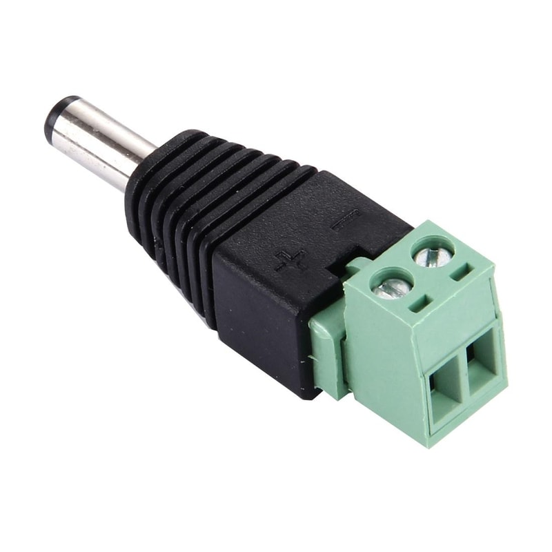 5PCS DC Power Connector 5.5x2.1mm Male Plug for CCTV Cameras & Security Systems