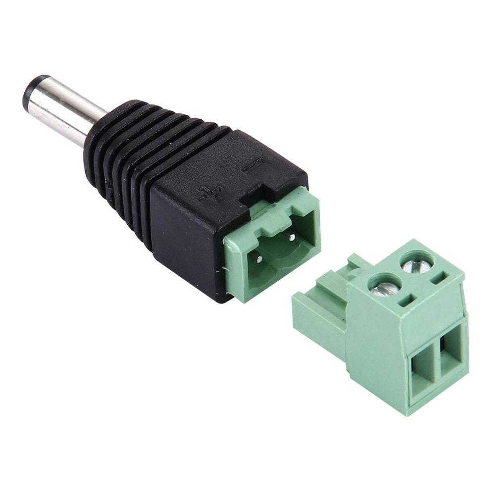 5PCS DC Power Connector 5.5x2.1mm Male Plug for CCTV Cameras & Security Systems
