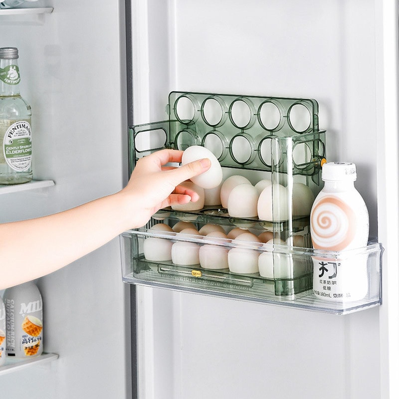 Egg Holder For Refrigerator 30Egg 3Tier Organizer With Date Tracker 1