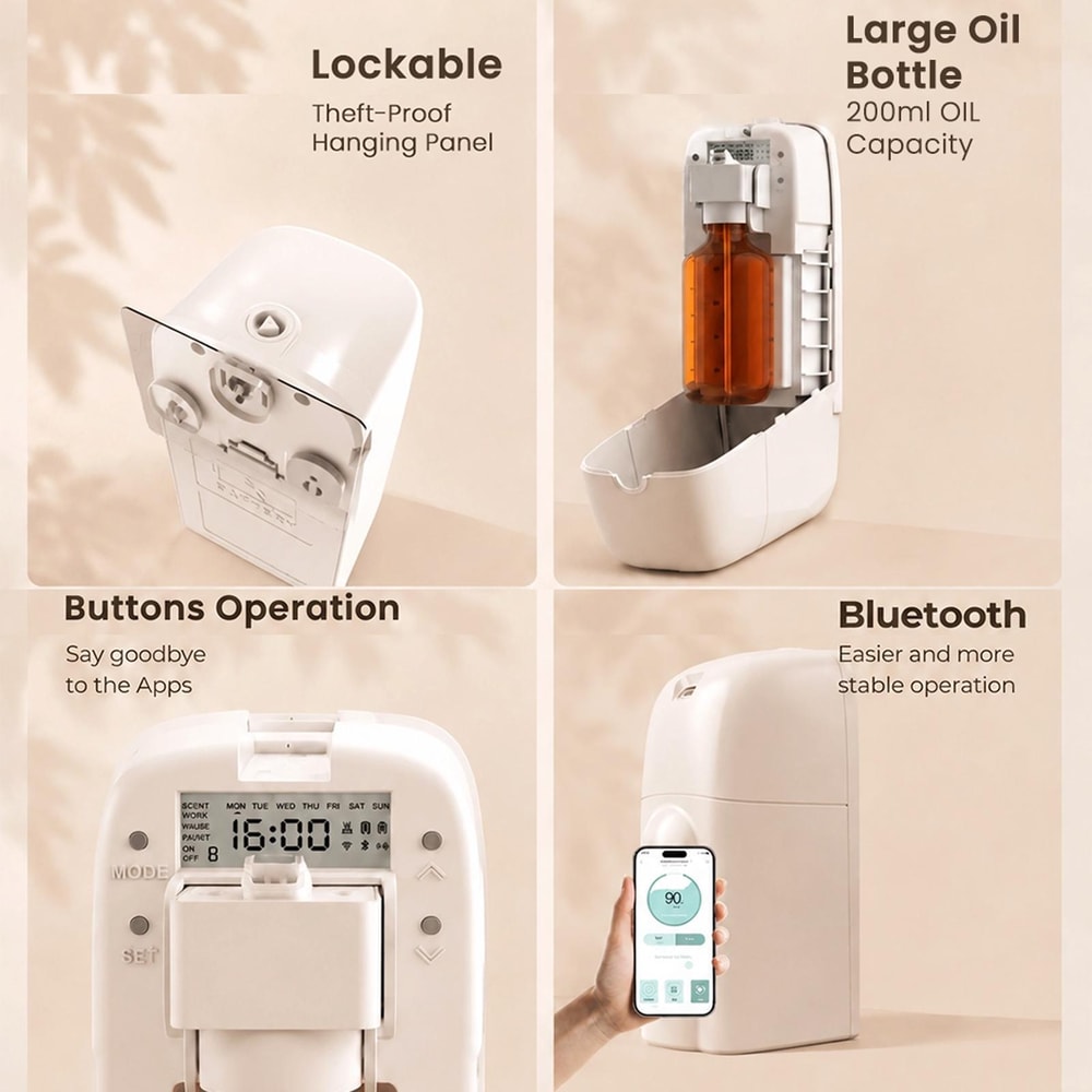 Smart Essential Oil Diffuser Automatic Aromatherapy Machine With Quiet Mist Technology 6