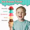 Kids Pretend Play Ice Cream Shop Set with Play Money & Accessories for Creative Roleplay