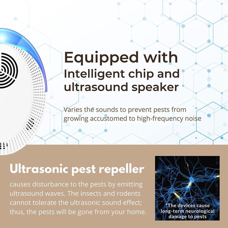 Ultrasonic Pest Repeller Plug In For Mice Mosquitoes Cockroaches 4