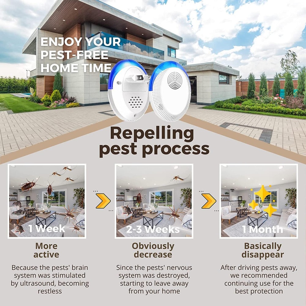 Ultrasonic Pest Repeller Plug In For Mice Mosquitoes Cockroaches 7