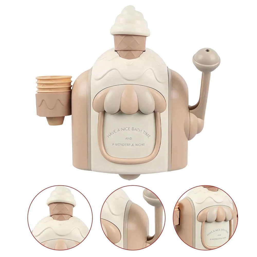 Sweet Scoop Bath Bubble Toy Ice Cream Foam Maker for Toddlers & Kids