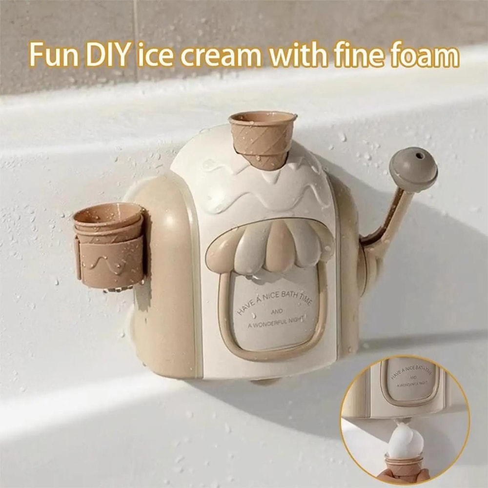 Sweet Scoop Bath Bubble Toy Ice Cream Foam Maker for Toddlers & Kids