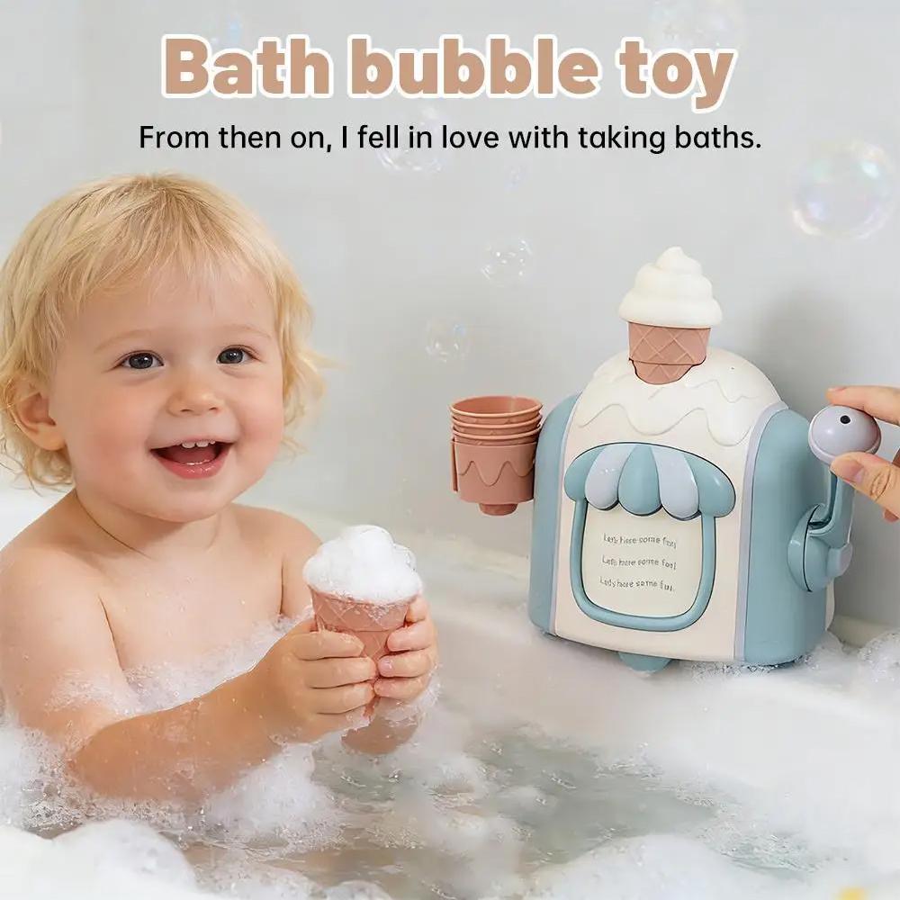 Sweet Scoop Bath Bubble Toy Ice Cream Foam Maker for Toddlers & Kids