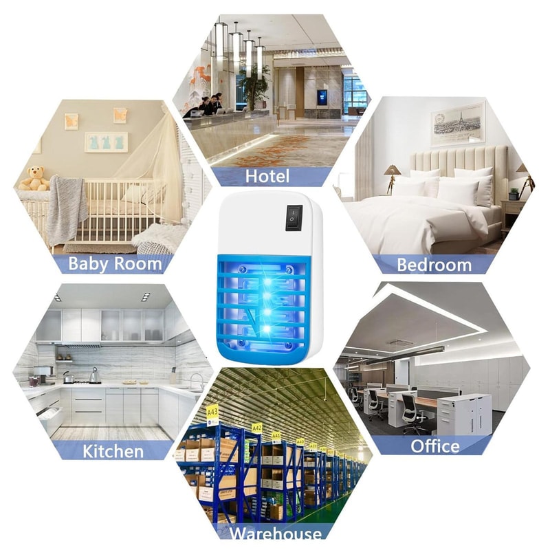 UV Mosquito Killer Lamp Wall PlugIn Electric Bug Zapper 2