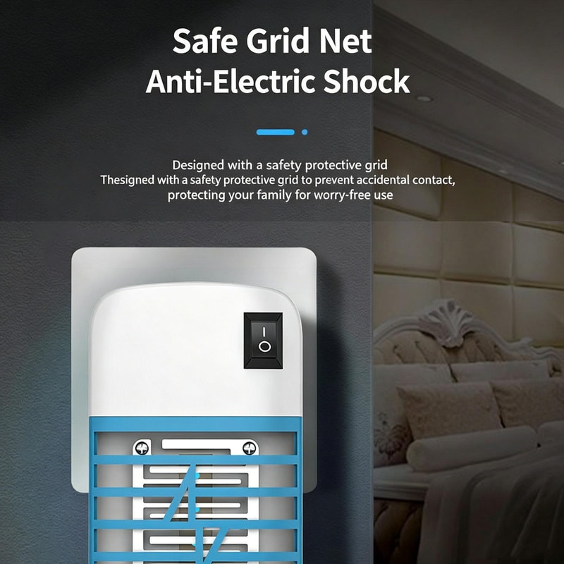 UV Mosquito Killer Lamp Wall PlugIn Electric Bug Zapper 4