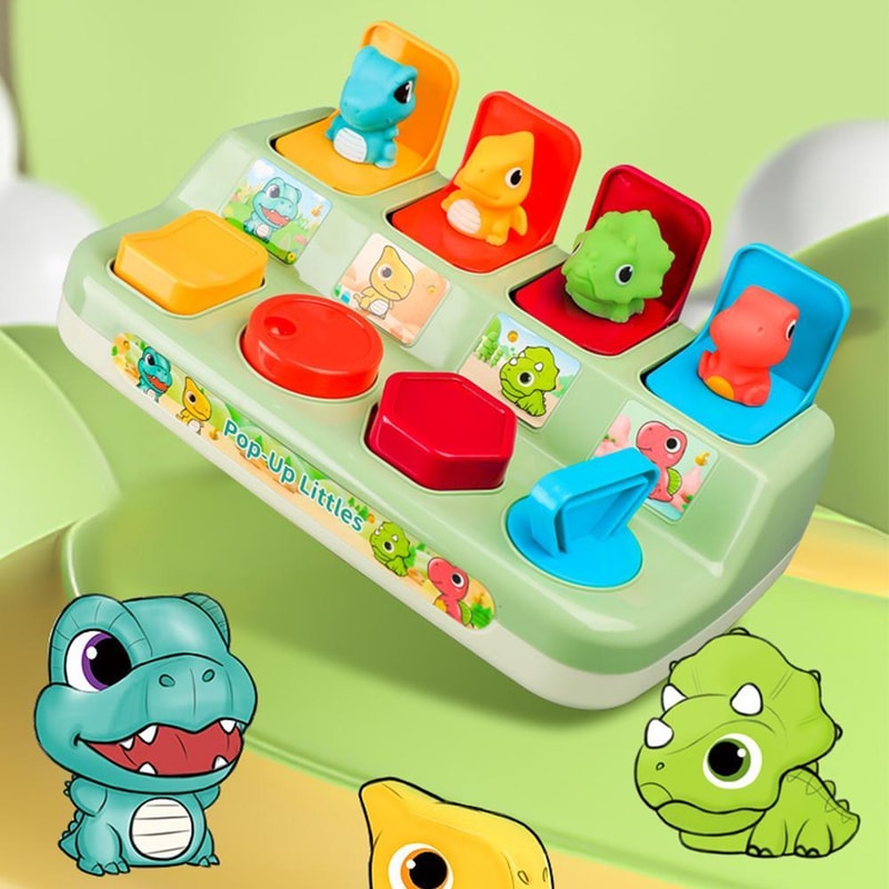Montessori Pop-Up Animal Learning Box for Toddlers Fine Motor Skill Toy