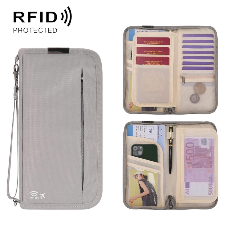 RFID Passport Holder Travel Wallet Document Organizer 11