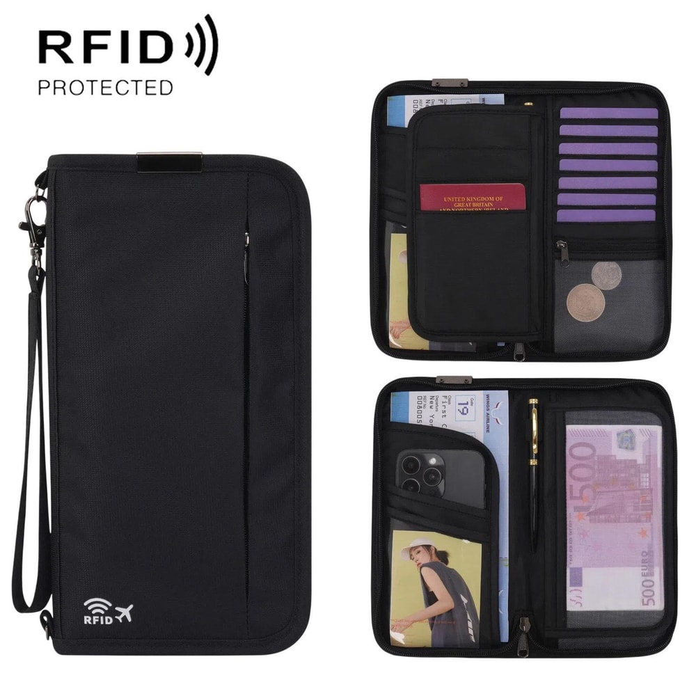 RFID Passport Holder Travel Wallet Document Organizer 13