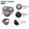 Philips HQ8140 HQ8160 HQ8170 Replacement Shaver Heads For Smooth Precision Shaving 3
