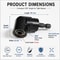 105 Right Angle Drill Attachment Magnetic Hex Shank Screwdriver Adapter for Tight Spaces