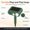 Solar Ultrasonic Animal Repeller with PIR Motion Sensor & LED Flashing Deterrent