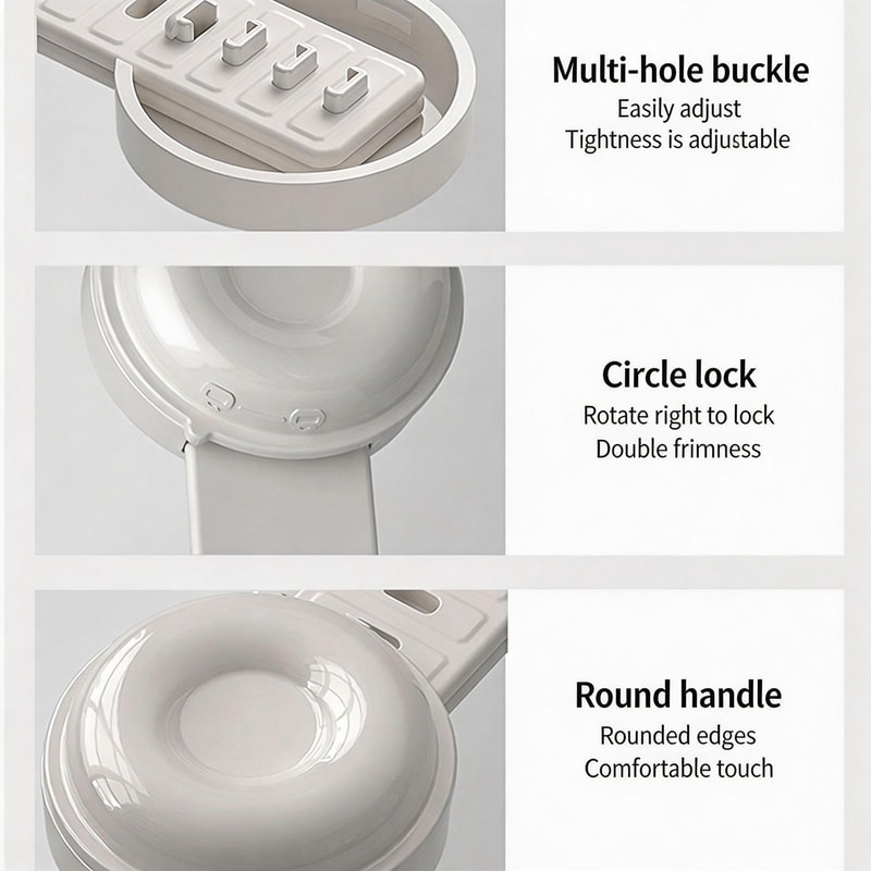 TouchFree Toilet Seat Lifter Handle Adjustable Hygienic Toilet Lid Handle for Clean Bathroom Use