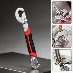 8-inch adjustable wrench multi-function quick spanner for plumbing, auto repair & damaged nuts