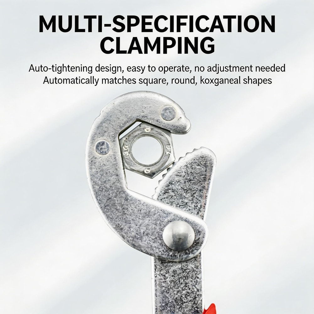 8-Inch Adjustable Wrench Multi-Function Quick Spanner for Plumbing, Auto Repair & Damaged Nuts