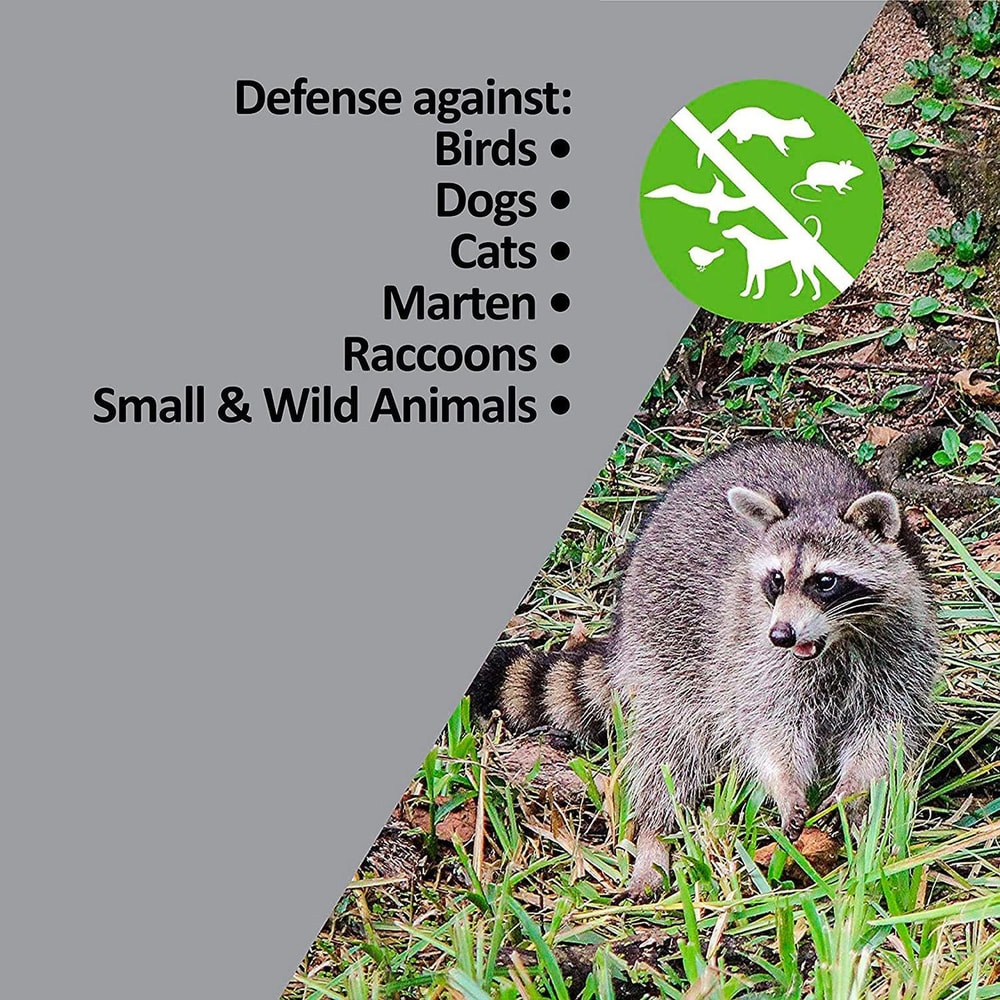 Ultrasonic Animal Repeller Waterproof Outdoor Pest Deterrent for Gardens & Yards