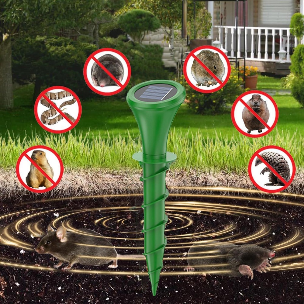 Ultrasonic Animal Repeller Waterproof Outdoor Pest Deterrent for Gardens & Yards