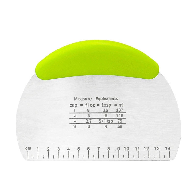 Stainless Steel Dough Cutter & Bench Scraper with Measuring Scale