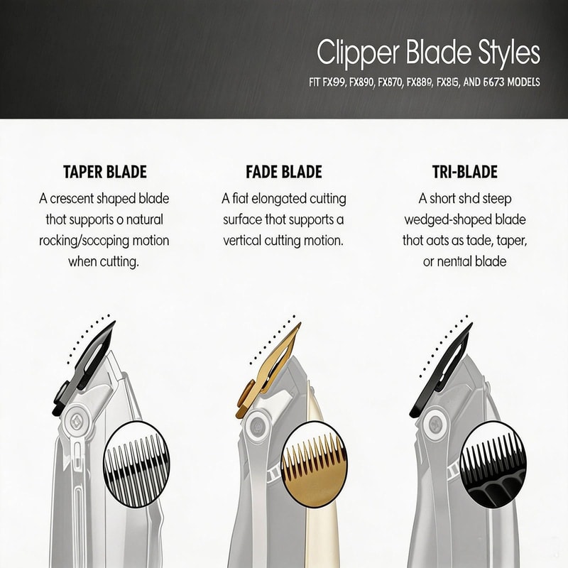 Professional Clipper Blade Replacement For FX802 FX810 FX820 FXF880 2