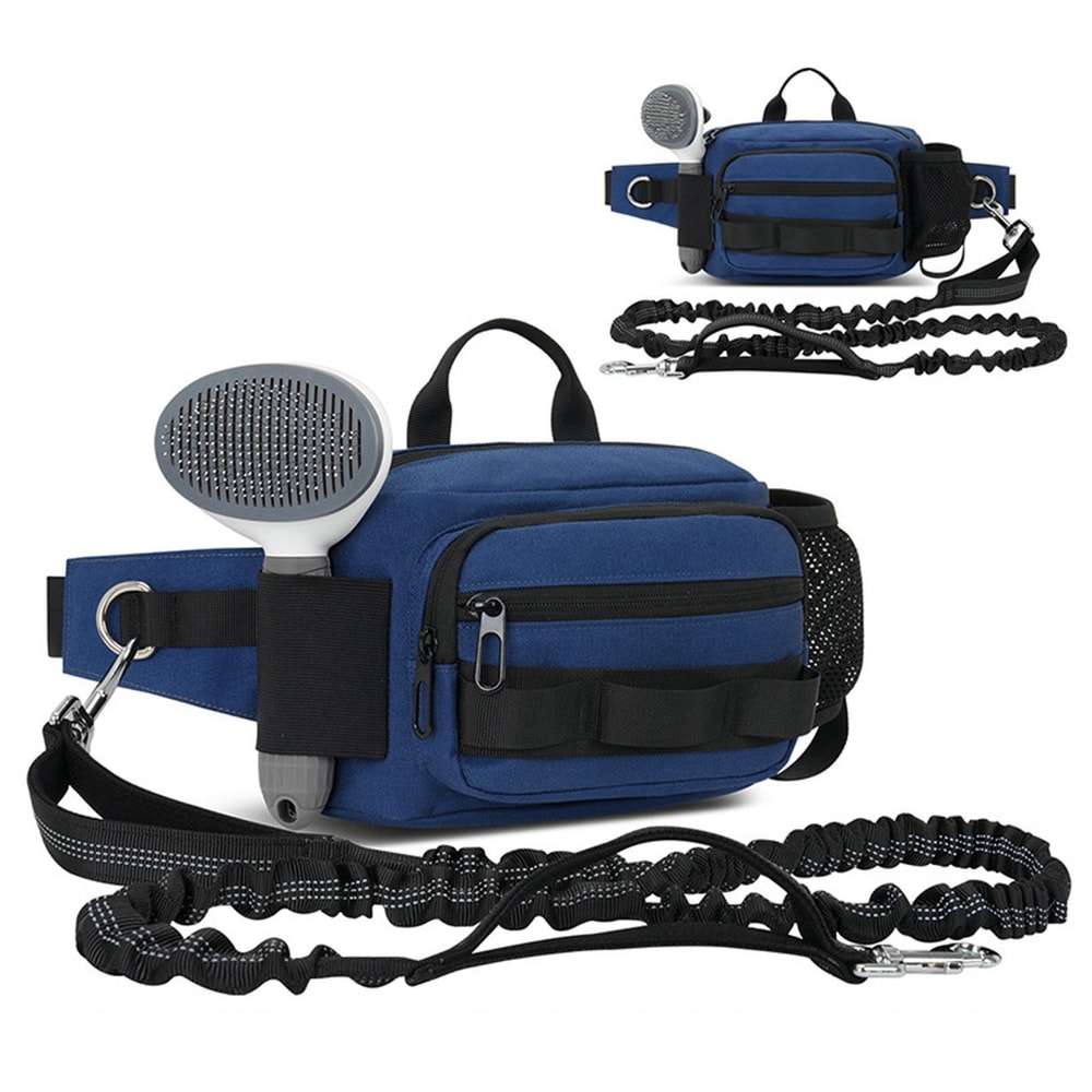 HandsFree Dog Walking Bag With Leash Water Bottle Holder For Outdoor Travel 10