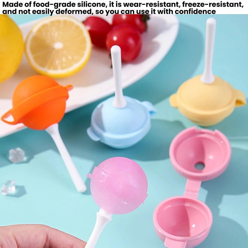 Silicone Baby Food Popsicle Mold Tray For Homemade Ice Pops Frozen Treats Orange 4