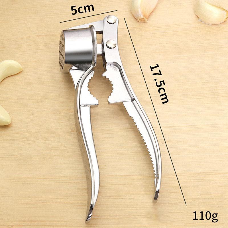 4-in-1 Garlic Press Aluminum Alloy Manual Crusher & Slicer Kitchen Tool