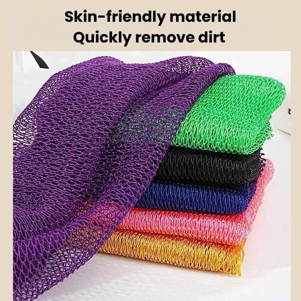 Elastic Nylon Back Scrubber Towel For Deep Exfoliation And Full Body Cleansing 1
