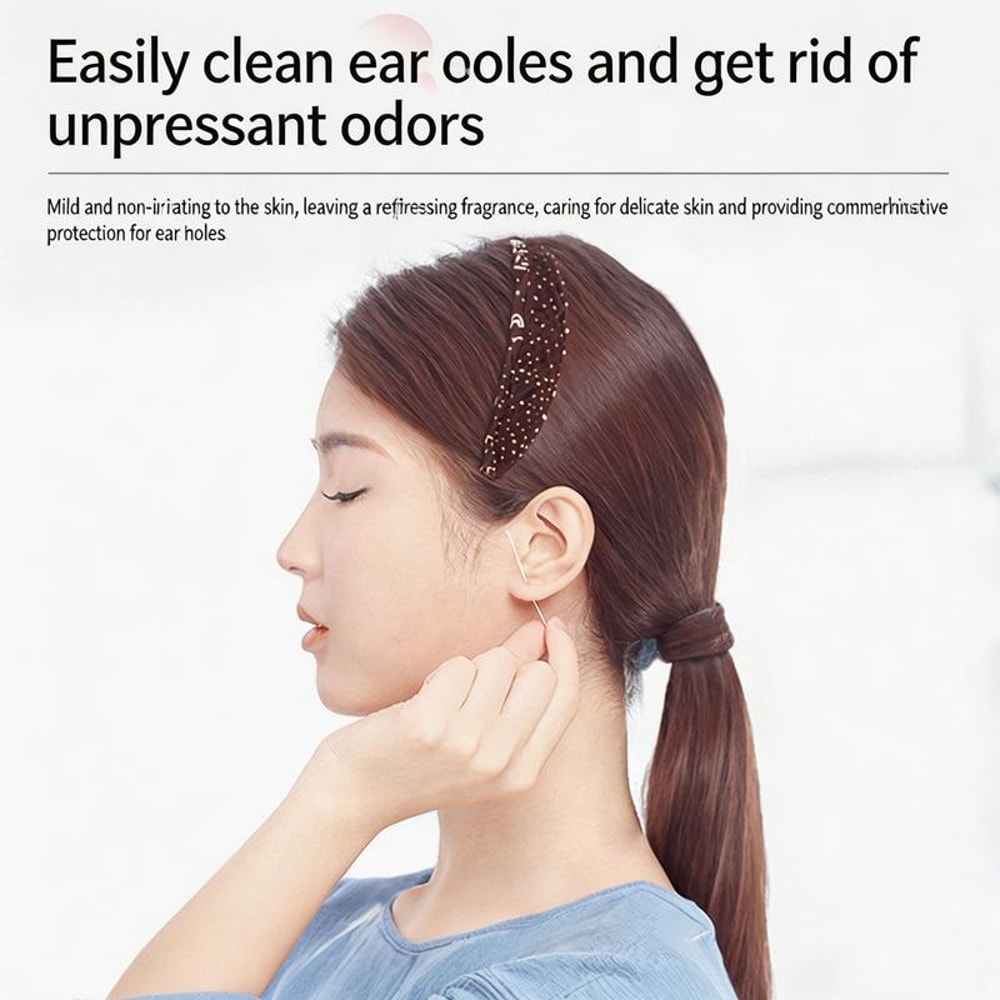 Ear Hole Cleaning Floss 60Pack Disposable Ear Piercing Cleaner For Fresh OdorFree Piercings Random 2