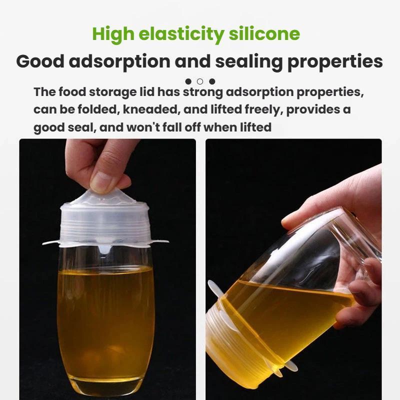 Reusable Silicone Stretch Lids Set of 6 for Bowls, Cups & Food Storage Containers