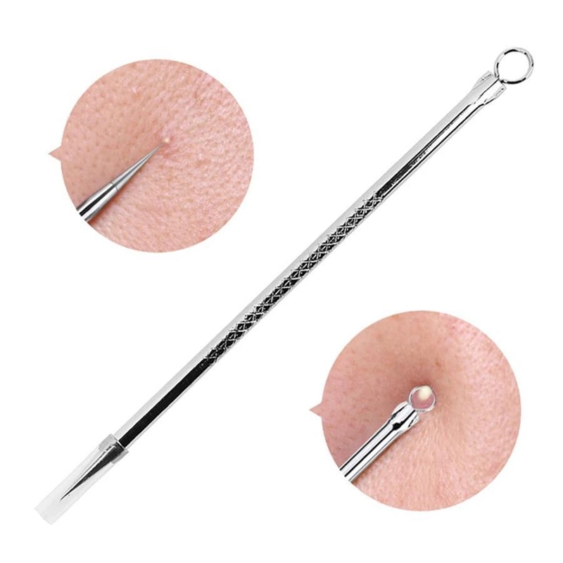 Precision Stainless Steel Blackhead Remover Tool Set For Acne Whiteheads Milia Extraction 2