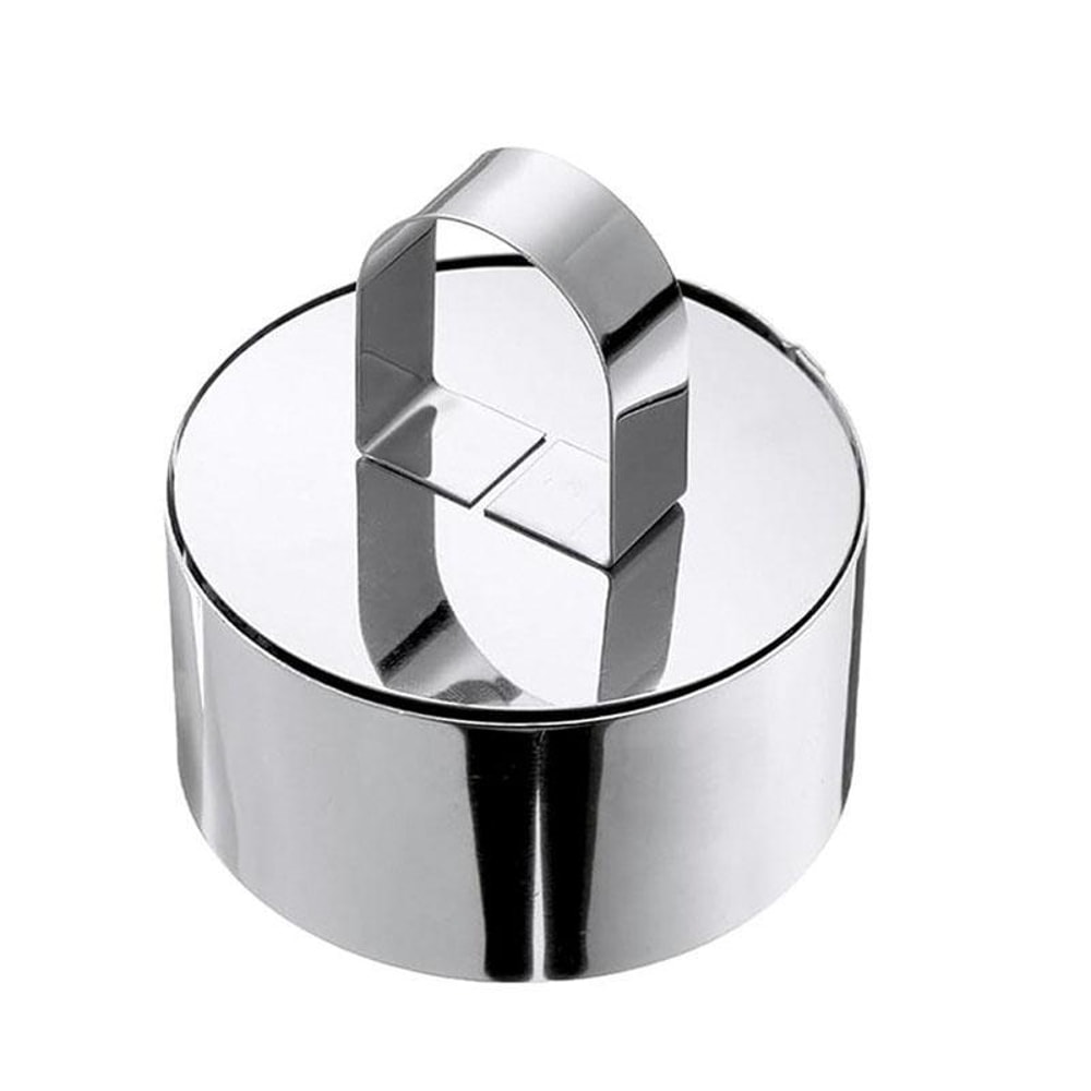 Premium Stainless Steel Mousse Ring Mold With Press Plate For Cakes Desserts Pudding Creations 2