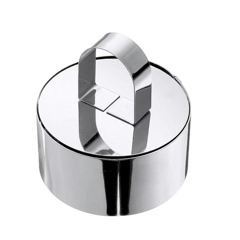 Premium Stainless Steel Mousse Ring Mold With Press Plate For Cakes Desserts Pudding Creations 2