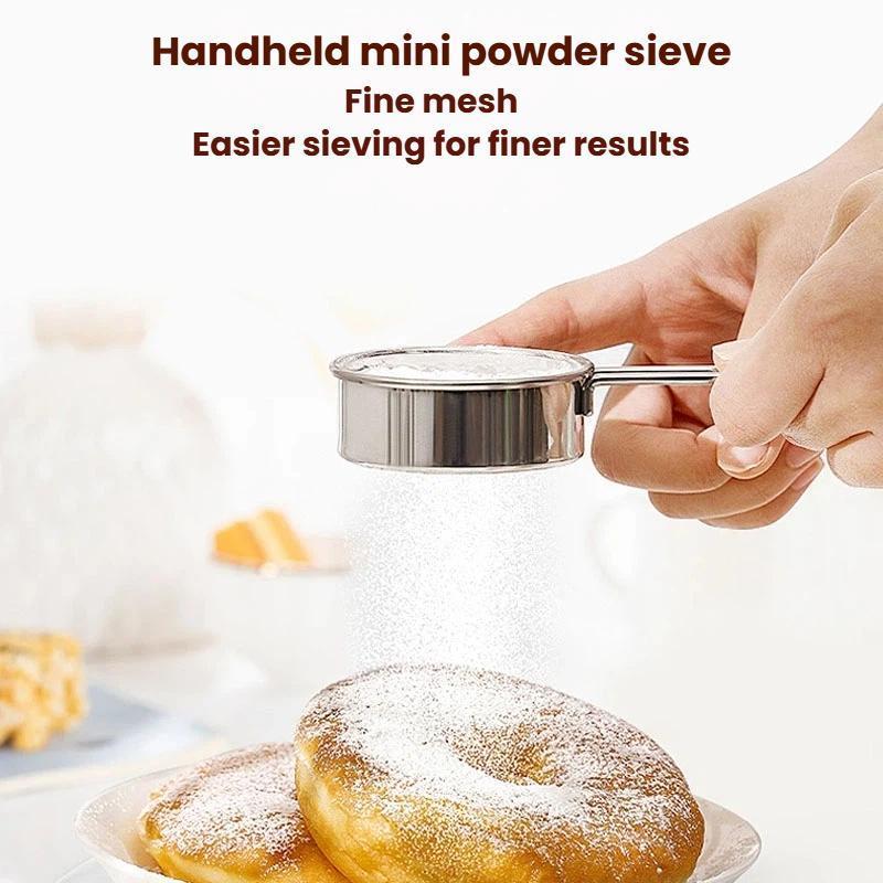 Premium 304 Stainless Steel Flour Sifter 40 Mesh Fine Baking Sieve for Smooth, Clump-Free Mixing