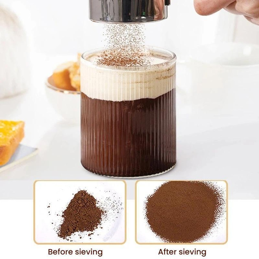 Premium 304 Stainless Steel Flour Sifter 40 Mesh Fine Baking Sieve for Smooth, Clump-Free Mixing